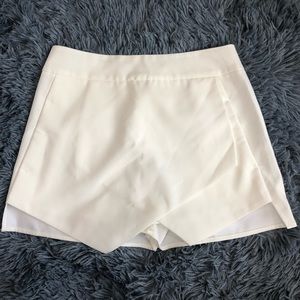 White Envelope ‘Faux Wrap’ Skort